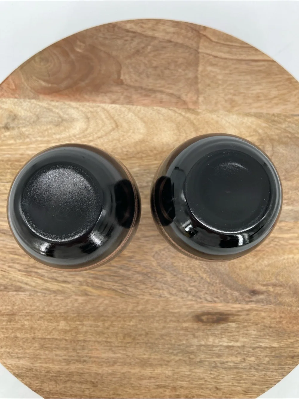 Callisto Black and Copper Metallic Stripe Stemless Tumblers - Set of 2